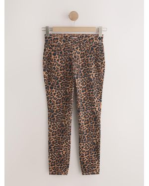 Next Cropped Jersey Denim Leggings - Natural