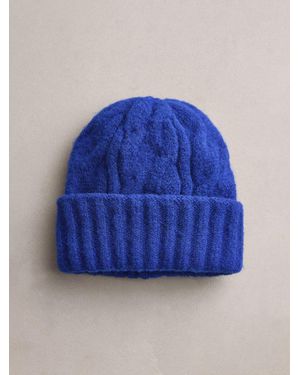 Next Cobalt Cable Knitted Beanie Hat - Blue