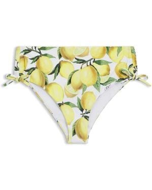HUGO Print Bikini Bottoms - Yellow