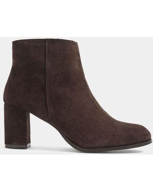 Evans Extra Wide Fit Suede Shoe Boots - White