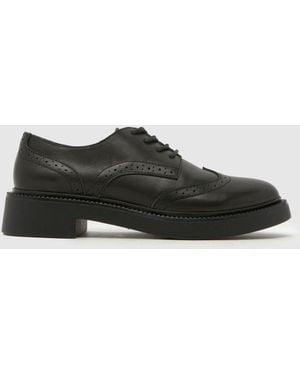schuh Lashes Leather Lace Up Shoes - Black