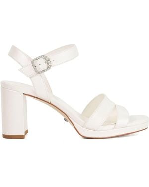 Dune Wide Fit Madeforlove Smart Sandals - White