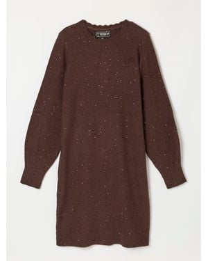FatFace Fatface Skylar Chocolate Knitted Dress - Brown