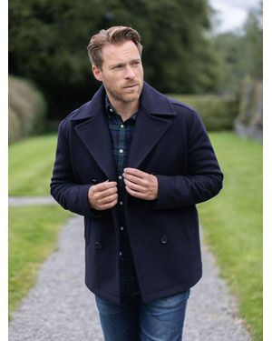 Lakeland Clothing Lakeland Clothing Ulverston Pea Coat - Blue