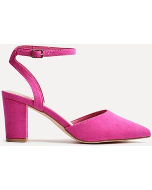 Linzi Larsa Wide Fit Pointed Toe Court Shoes - Pink