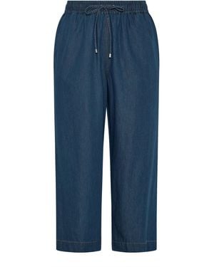 Evans Denim Wide Leg Pull On Pants - Blue