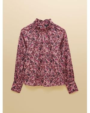 Joules Amber Floral Tie Blouse - Pink