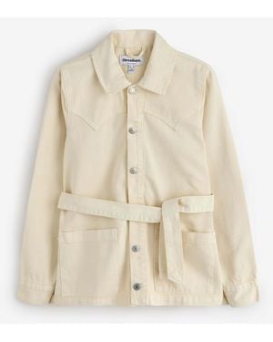 Threadbare Belted Denim Jacket - Natural