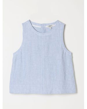 FatFace Fatface Dara Petite 100% Linen Blouse - Blue