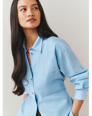 Nothing Ordinary Premium Tie Waist Shirt - Blue