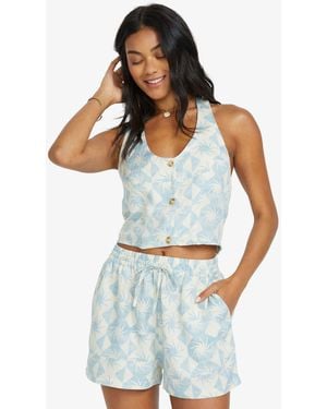 Billabong 100% Cotton Sunflower Summer Shorts - Blue
