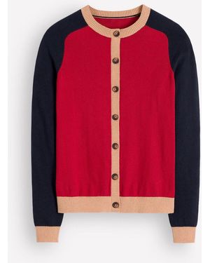 Boden Meg Raglan Sleeve Cardigan - Red