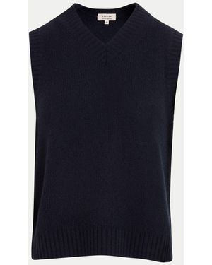 Jigsaw Cloud Cashmere V Tank - Blue