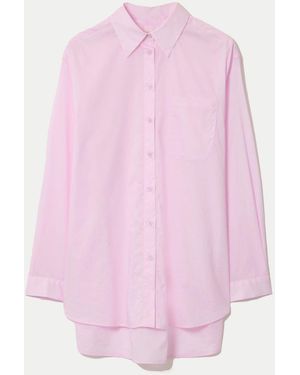 Jigsaw Cotton Voile Relaxed Shirt - Pink