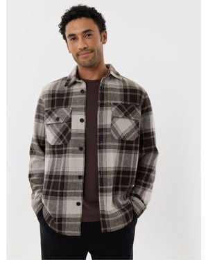 Threadbare Lightweight Shacket With Pockets - Gray