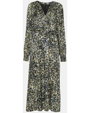 Whistles Marlow Leopard Swirl Dress - Green