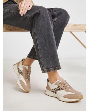 Simply Be Extra Wide Fit Retro Runner Sneakers - Gray