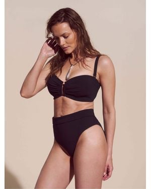 JD Williams Anthology X Magisculpt Ribbed Fold Bikini Briefs - Black