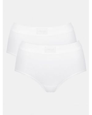 Sloggi Ground High Waist 2 Pack Double Comfort T Tai Briefs - White