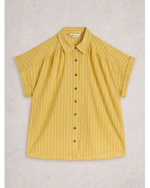 White Stuff Orla Button Through Shirt - Yellow