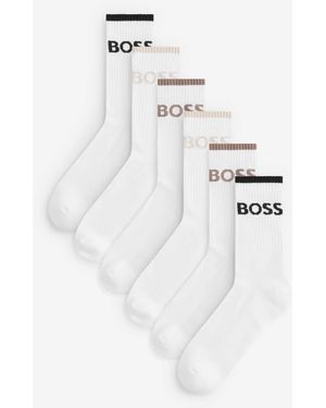BOSS 6 Pack Socks - White