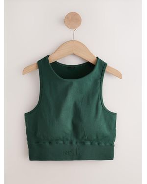 Self Seamfree Sports Crop Top - Green