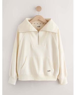 Self Half Zip Sweatshirt - Natural