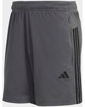 adidas Workout Essentials Base 3-Stripes Pique Short 7Inch - Gray