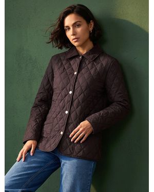 Roman Quilted Collar Jacket - Green