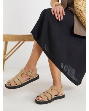 JD Williams Wide Fit Fisherman Comfort Sandals - Black