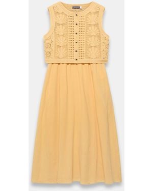 Mint Velvet Cotton Blend Crochet Maxi Dress - Yellow