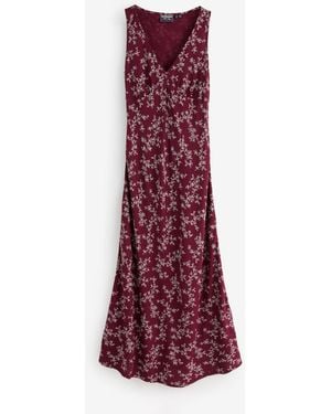 Superdry Heritage V-Neck Maxi Dress - Purple