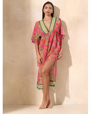 Lipsy Chelsea China Printed Maxi Kaftan - Pink