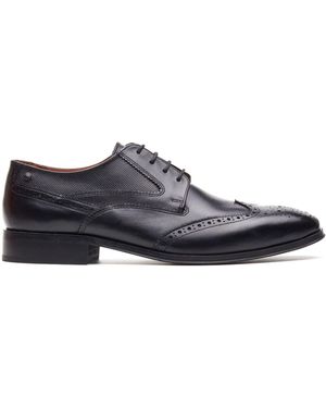 Base London Steeple Brogue Leather Shoes - White
