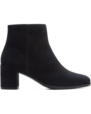 Clarks Freva55 Velourslederstiefel Mit Reißverschlusseu 39 - Schwarz