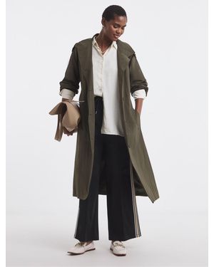 JD Williams Funnel Neck Trench Coat - Green
