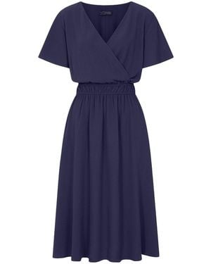 Hot Squash Chiffon Midi Dress - Blue