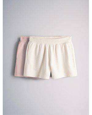 The Set 2 Pack Sweat Shorts/Oatmeal - Natural