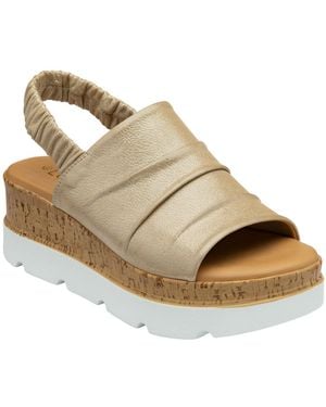 Lotus Leather Mule Sandals - Metallic