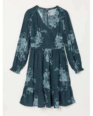 FatFace Fatface Peggy Trailing Rose Petite Dress - Blue