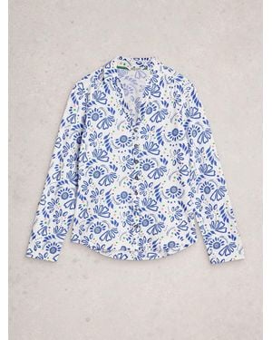 White Stuff Annie Jersey Shirt - Blue