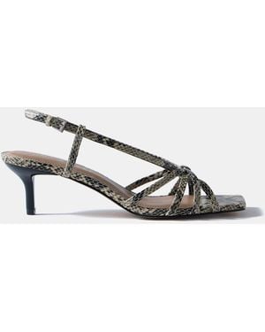 Mint Velvet Marcie Knot Heels - Natural