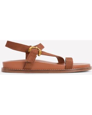 Boden Tan Chunky Asymmetric Sandals - Brown