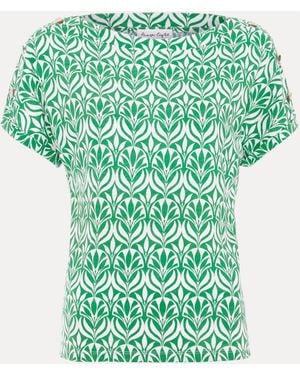 Phase Eight Suzie Printed Top - Green