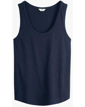Hush Cotton Slub Tank Top - Blue