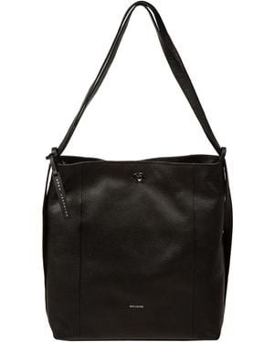 Pure Luxuries 'Luxe' Leather Backpack And Shoulder Bag - Black