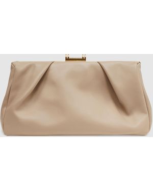 Reiss Madison Clutch Aus Ledereinheitsgröße - Natur