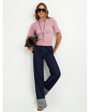 River Island Stitch Top - Blue