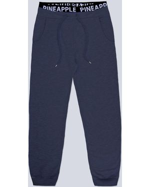 Pineapple Double Waistband Sweatpants - Blue