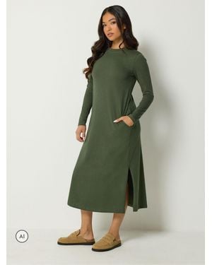 PixieGirl Petite Long Sleeve Maxi Dress - Green